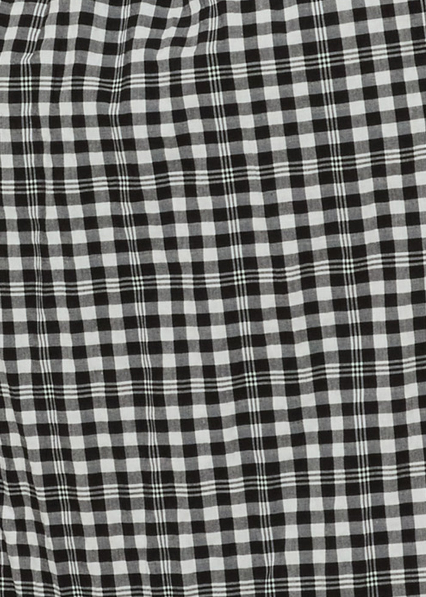 black check midi dress The Flounce Smocked Midi Dress