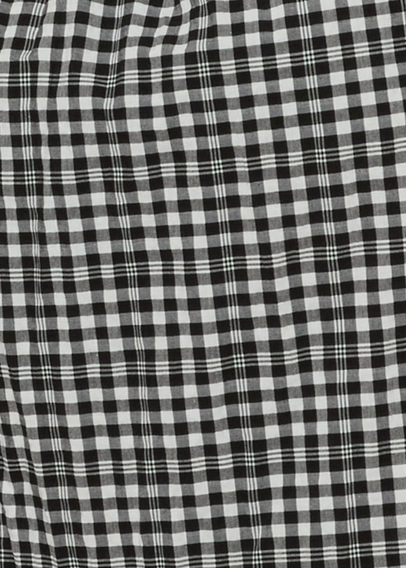 The Flounce Smocked Midi Dress - Black Checkerd The Standard Stitch The Flounce Smocked Midi Dress - Black Checkerd The Standard Stitch