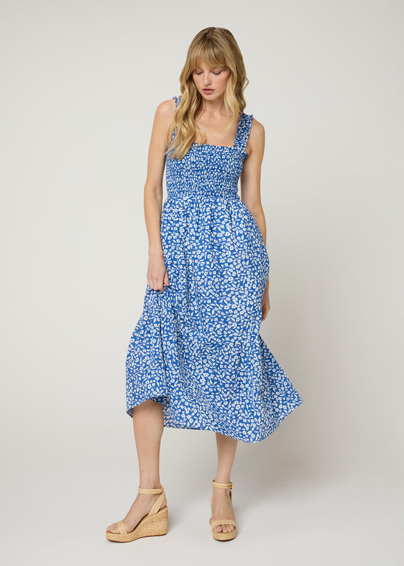 The Smocked Ruffle Tank Midi Dress The Standard Stitch The Smocked Ruffle Tank Midi Dress The Standard Stitch