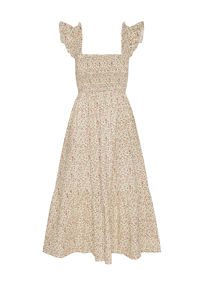 The Flounce Smocked Midi Dress The Standard Stitch The Flounce Smocked Midi Dress The Standard Stitch