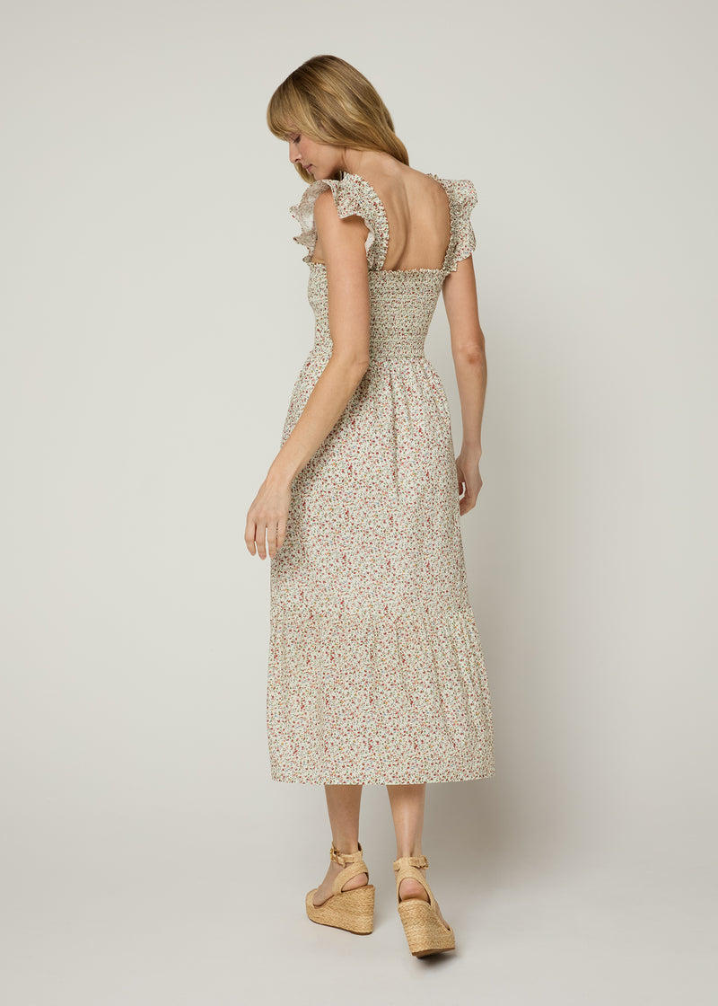 The Flounce Smocked Midi Dress The Standard Stitch The Flounce Smocked Midi Dress The Standard Stitch