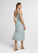 The Smocked Ruffle Tank Midi Dress