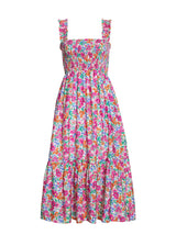 The Smocked Ruffle Tank Midi Dress