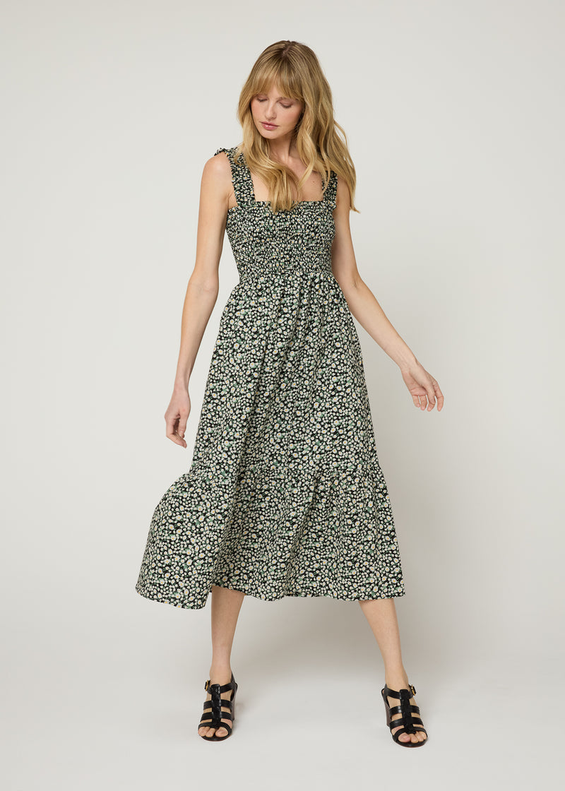 The Smocked Ruffle Tank Midi Dress The Standard Stitch The Smocked Ruffle Tank Midi Dress The Standard Stitch