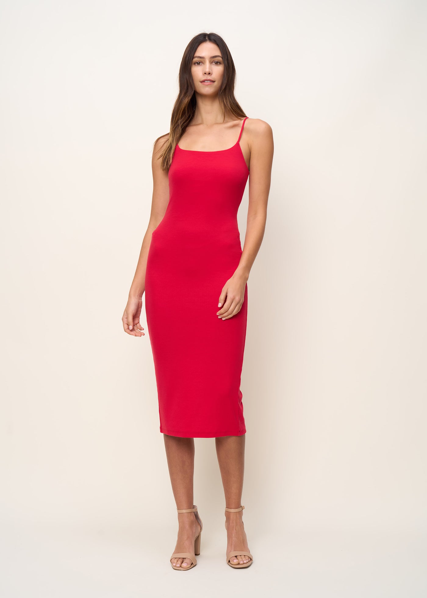 The Spaghetti Strap Midi Dress The Standard Stitch The Spaghetti Strap Midi Dress The Standard Stitch