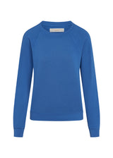 Woman's blue raglan sweatshirt on Mannequin.