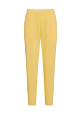 Women's yellow sweatpant on a mannequin. Front.