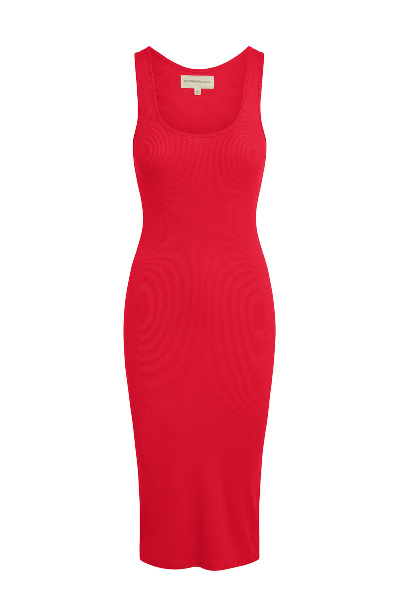 red scoop neck bodycon dress Ashlee Mini Dress